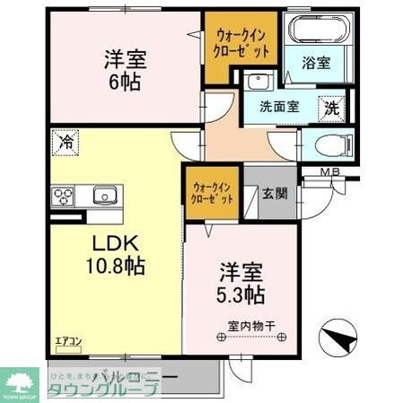 リヴェール(弁天)の物件間取画像